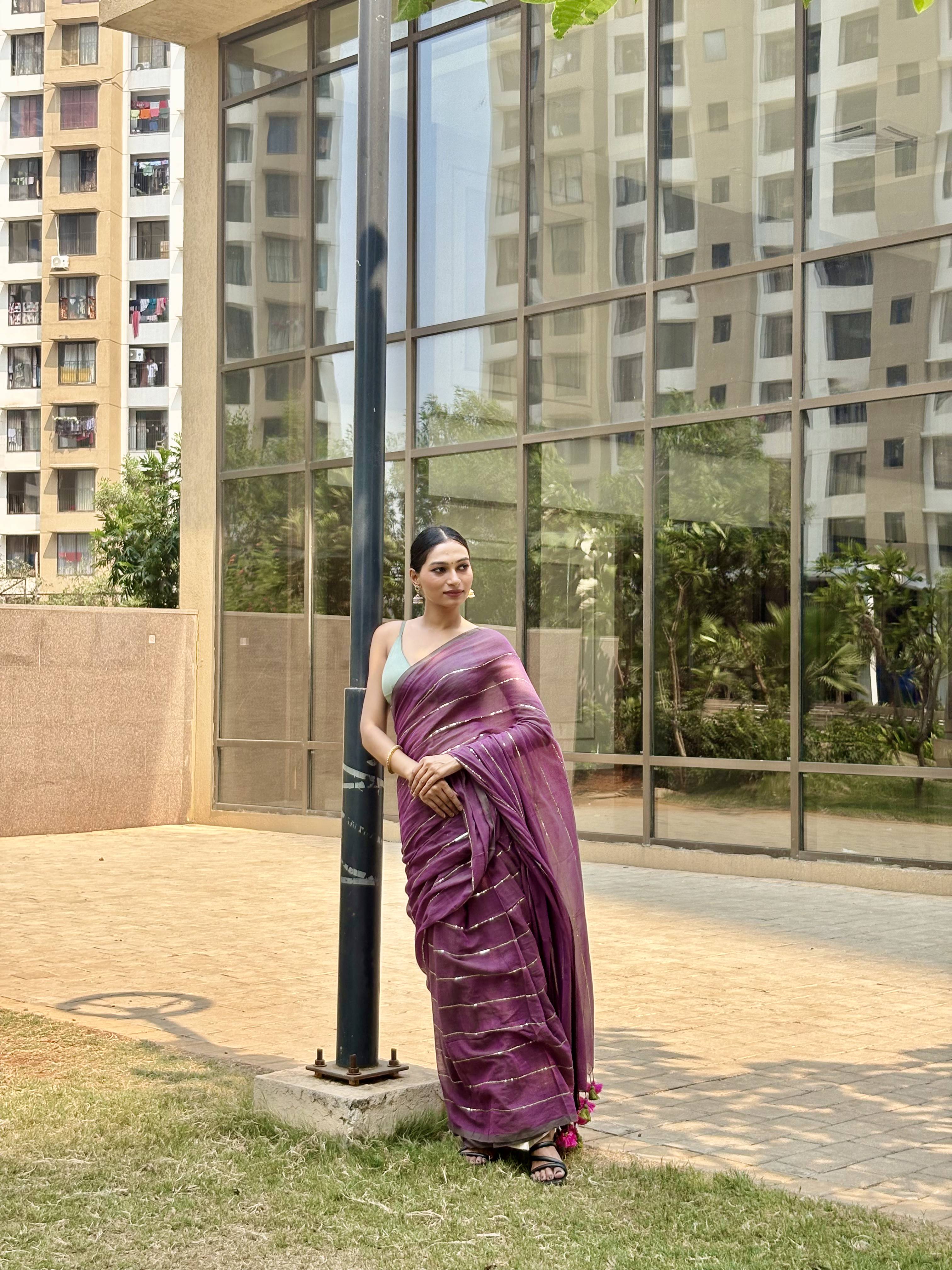 Chumki Pure Cotton Mul Saree