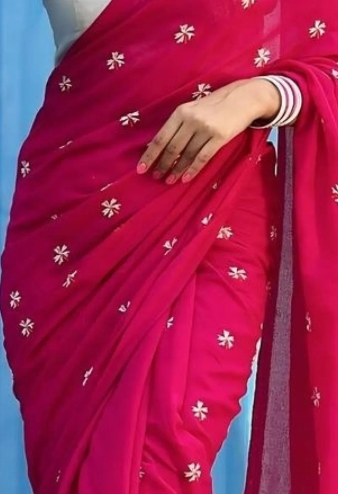 MOHINI – RUBY PINK HANDLOOM COTTON SAREE