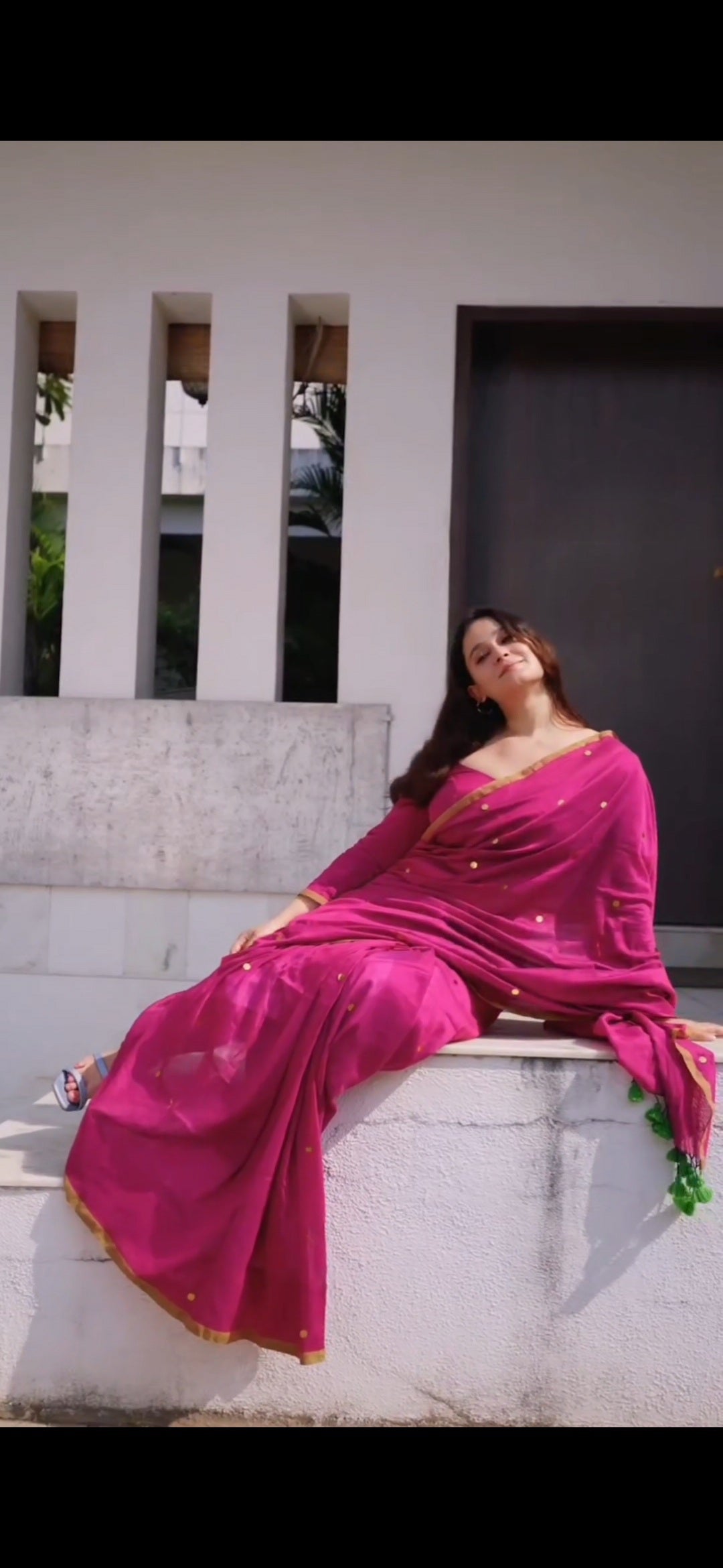 MAN MOHINI PINK COTTON HANDLOOM SAREE