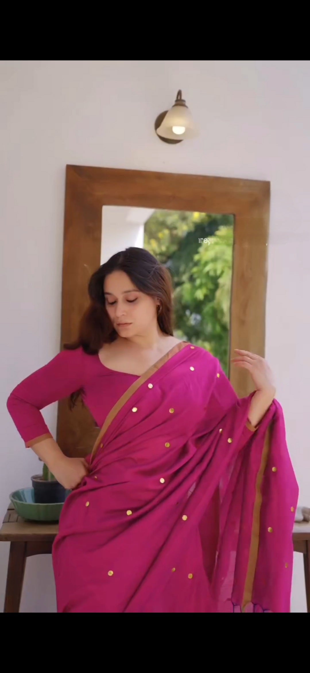 MAN MOHINI PINK COTTON HANDLOOM SAREE