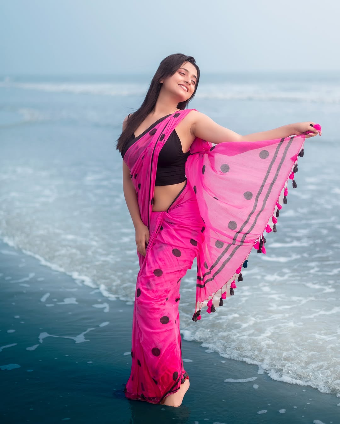 PANKHUDI PINK COTTON HANDLOOM SAREE