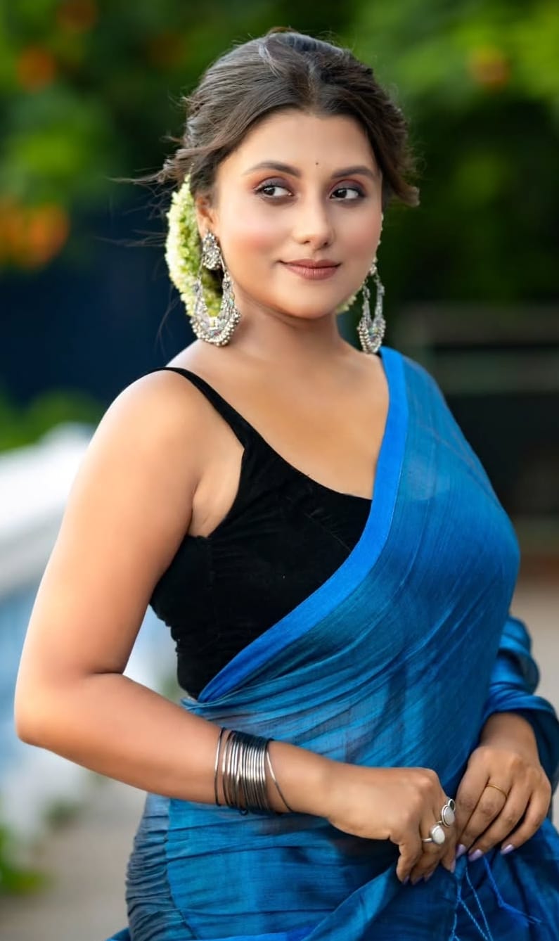 NEEL RATNA | DEEP BLUE COLOUR HANDLOOM TISSUE SAREE